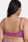 Zivame True Curv Pixel Play Lightly Lined Non Wired Full Coverage Minimiser Bra - Vivid Viola — thumbnail 2